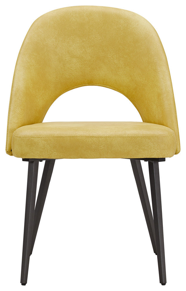 Tierno Upholstered Dining Chairs (Set of 2) - Yellow PU Leather