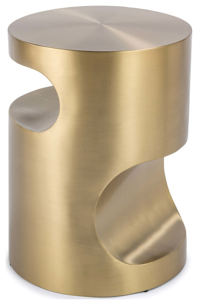 Nathan Side Table, Brass