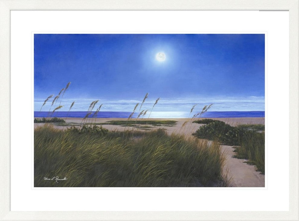 "Blue Moon" Framed Digital Print by Diane Romanello, 39x29"