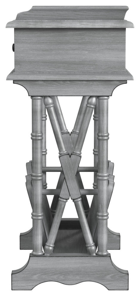 Cummings End Table With Storage, Gray