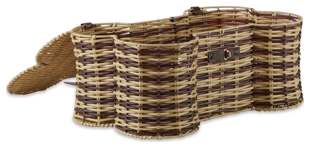 Stripe Bone Shape Toy Basket Small 17.5x11x7.5