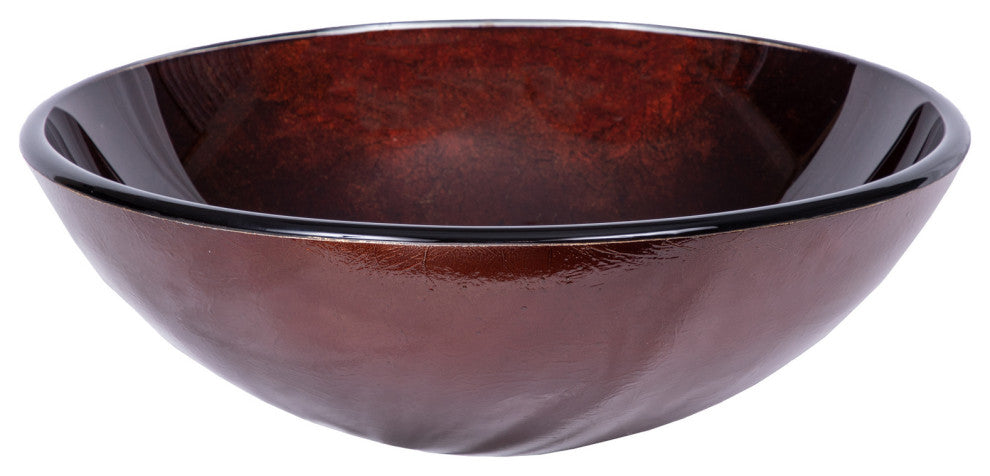 Eden Bath EB_GS09 Red Copper Reflections Bathroom Glass Vessel Sink