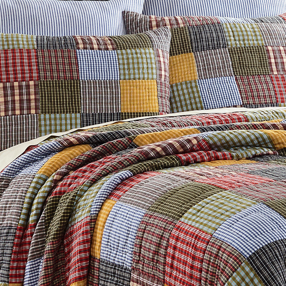 Farm Patchwork Quilt Set, Multicolored, Queen