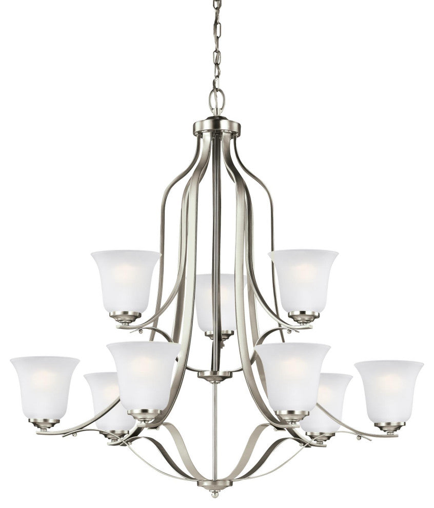 Emmons 9-Light Chandelier, Brushed Nickel