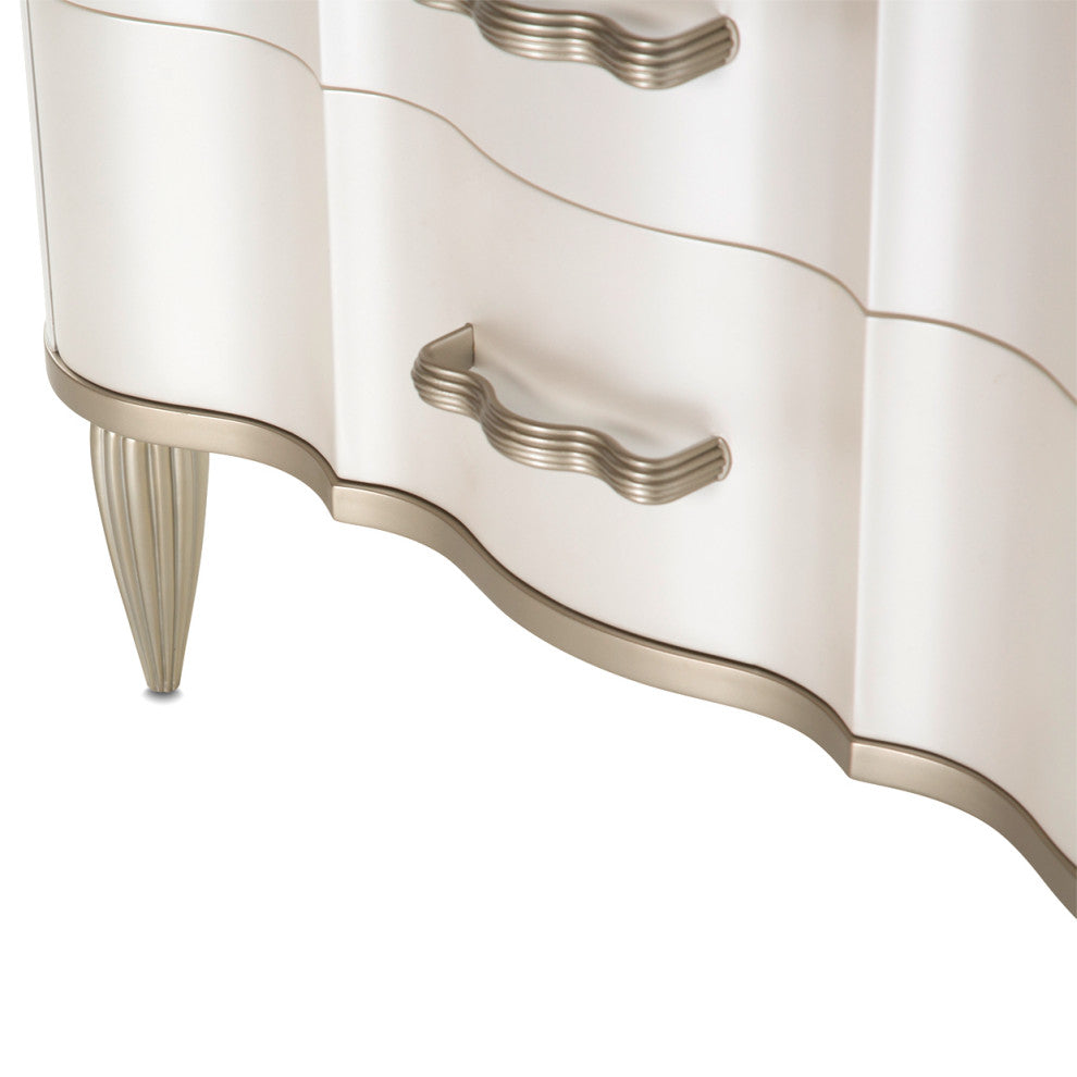 London Place 3-Drawer Nightstand - Creamy Pearl
