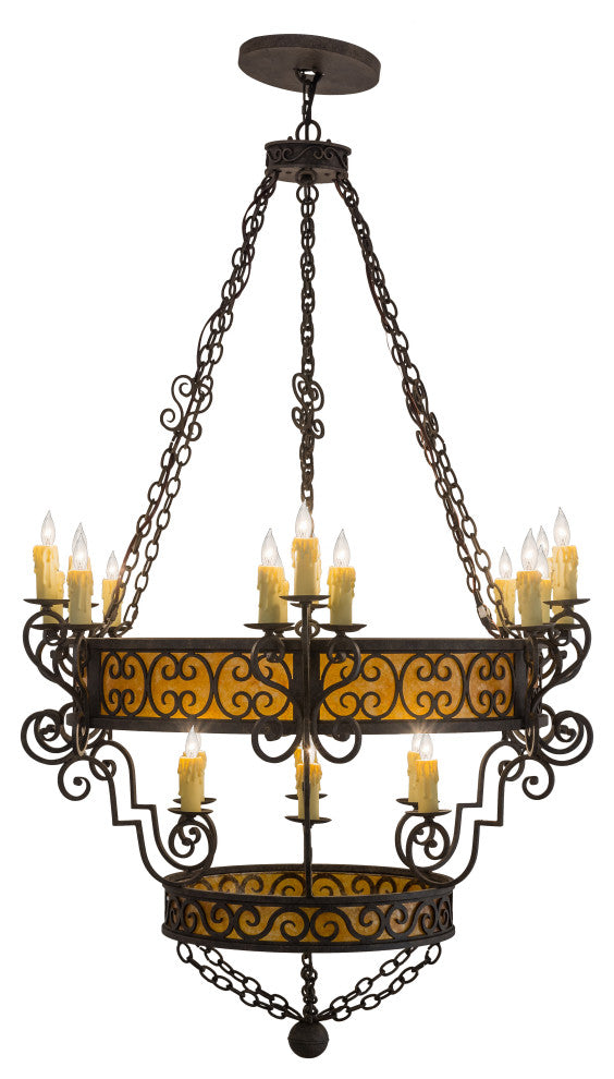 48W Isabo 24 LT Two Tier Chandelier