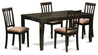 5-Piece Dining Room Set, Kitchen Table With Leaf and 4 Kitchen Chairs