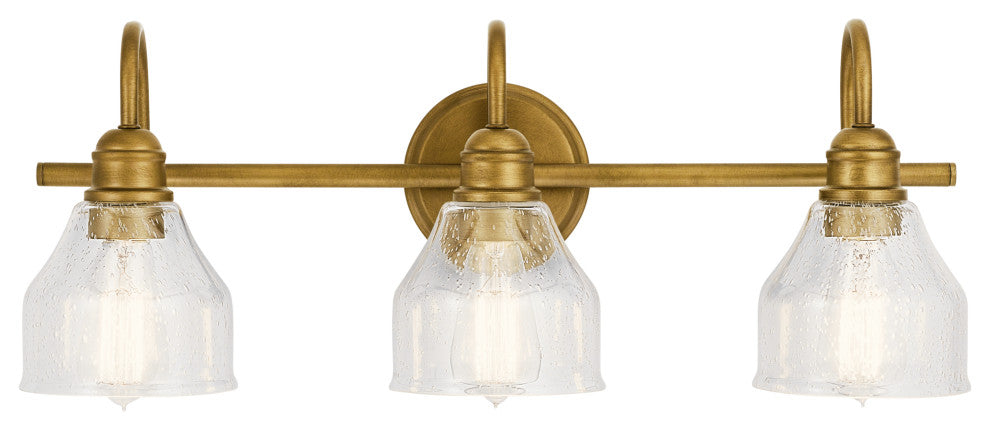 Avery Natural Brass Bath 3-Light