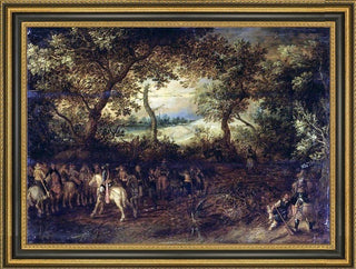 David Vinckboons An Officer Preparing His Troops for an Ambush Print, 16"x24"