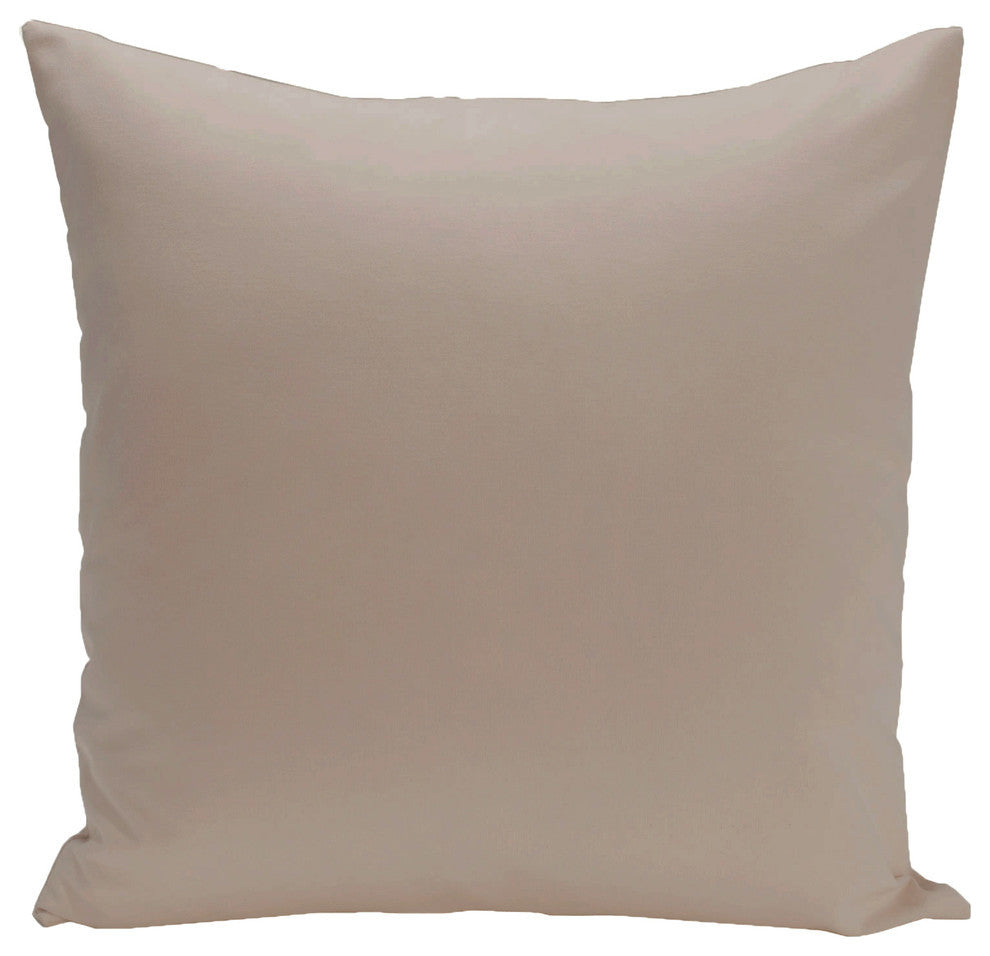 Solid Color Decorative Pillow, Flax, 16"x16"