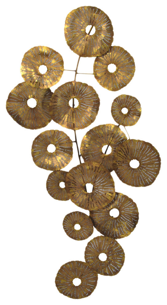 Contemporary Small Circles Wall Dcor Gold - Gold