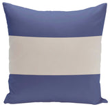 Big Stripe, Horizontal Decorative Pillow, Dazzling Blue, 26"x26"