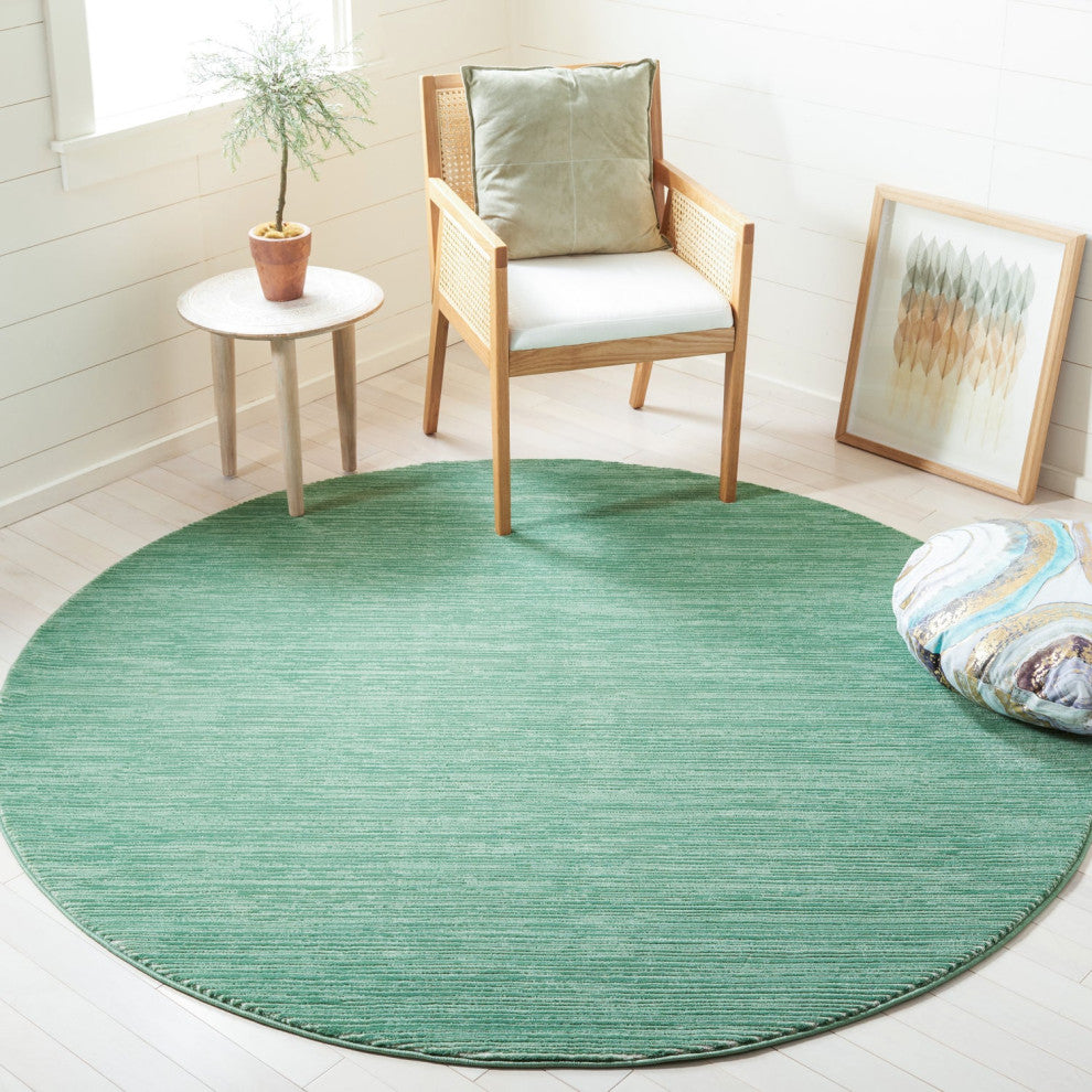 Safavieh Vision Vsn606X Solid Color Rug, Light Green, 6'7"x6'7" Round