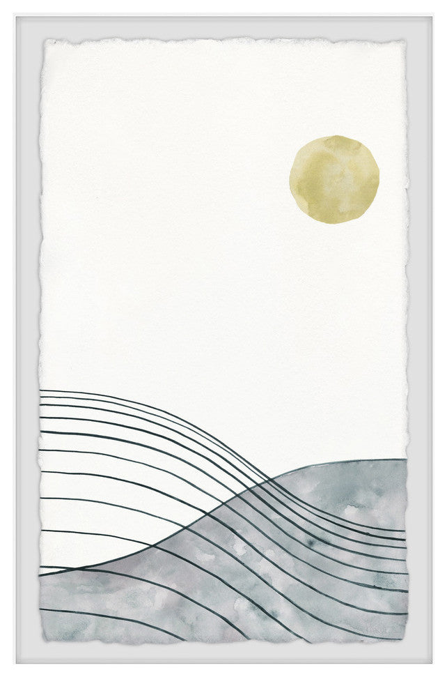 "Golden Moon" Framed Painting Print, 12"x18"