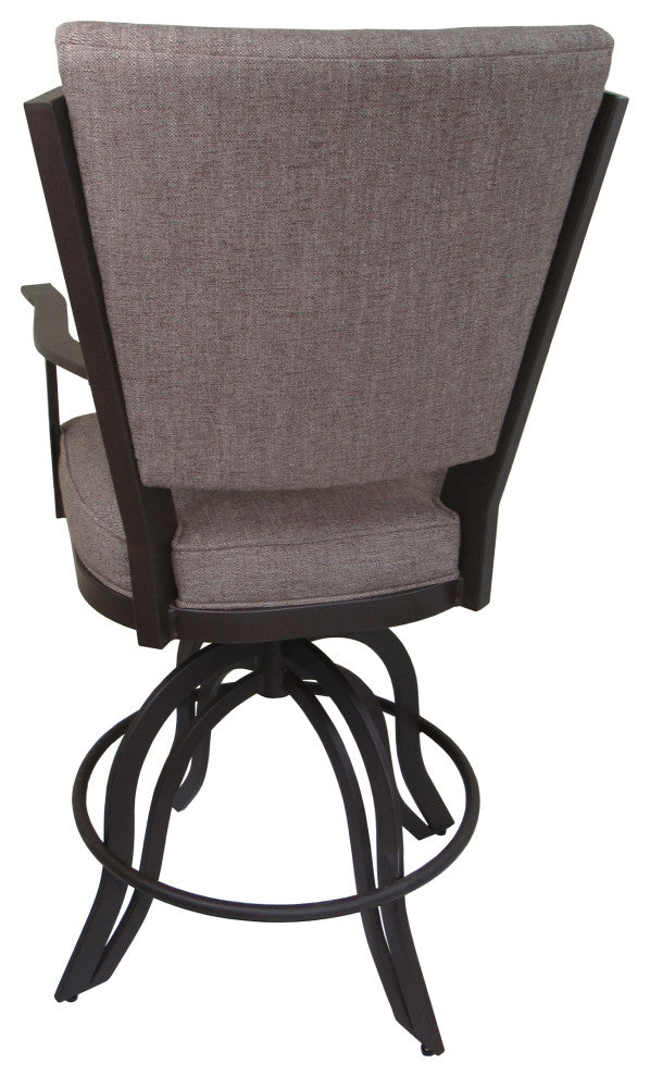 Montana Swivel Tilt Metal 30" Bar Stool or Counter 26" on A Base, Basin Beige - Coffee, 26"