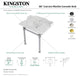 Kingston Brass LMS36MSQ1 36" Carrara Marble Console Sink, Legs