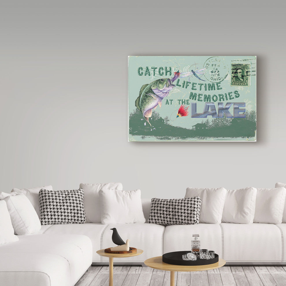 "Lake Postcard" by Sher Sester, Canvas Art, 16"x24"