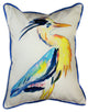 Pair of Betsy Drake Vertical Blue Heron Large Pillows