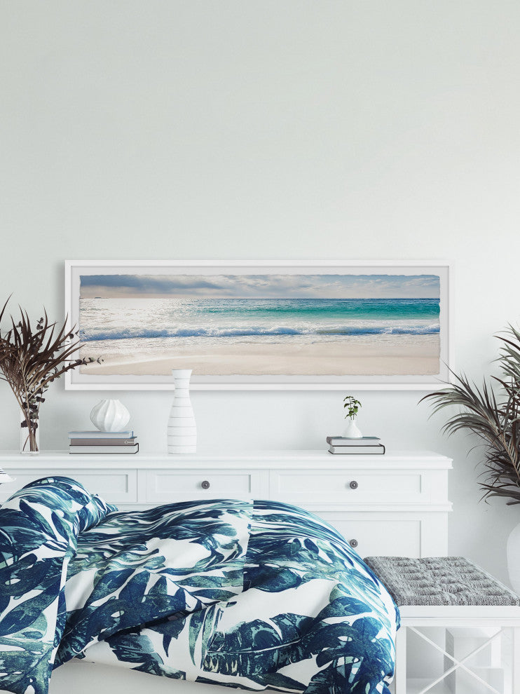 "Swim With the Tide" Framed Painting Print, 45x15
