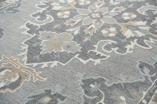 Rizzy Home Resonant RS933A Gray Central Medallion Area Rug, Rectangular 8'x10'