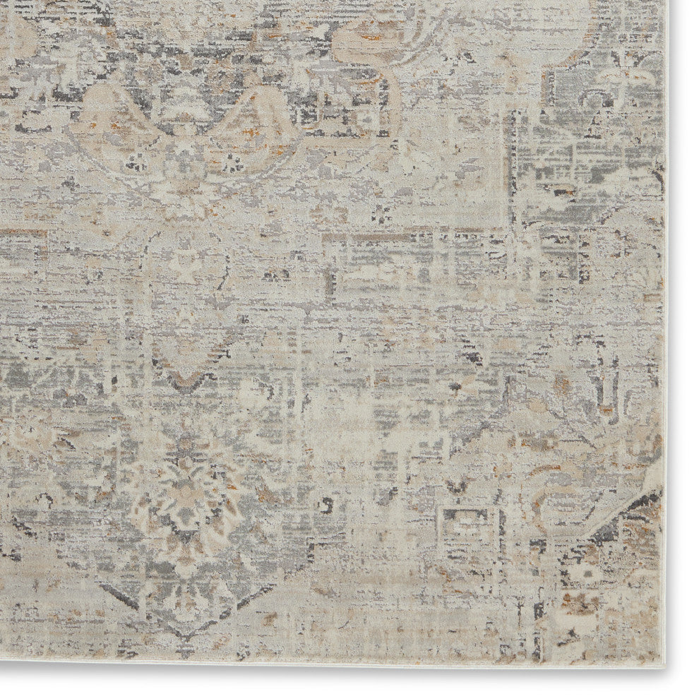 Jaipur Living Lazuli Medallion Gray/ Tan Area Rug 5'3"X7'6"