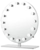 Monarch Plus Vanity Mirror, Silver, Led Globe Bulbs