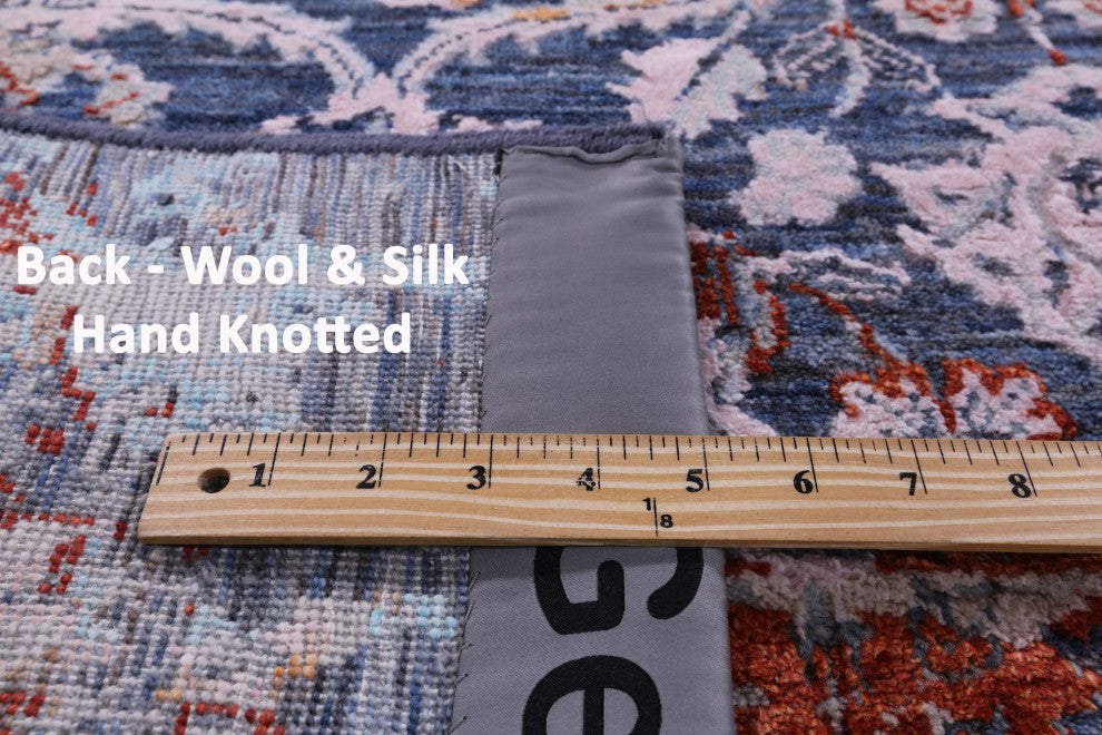 8' 1" X 10' 0" Persian Hand Knotted Wool and Silk Rug Q11794