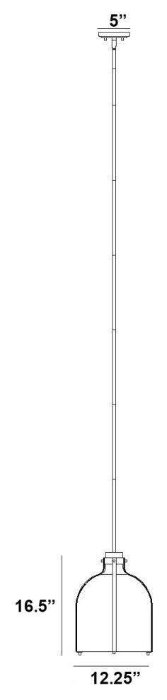 Zlite 818-12BN 1-Light Pendant, White Opal
