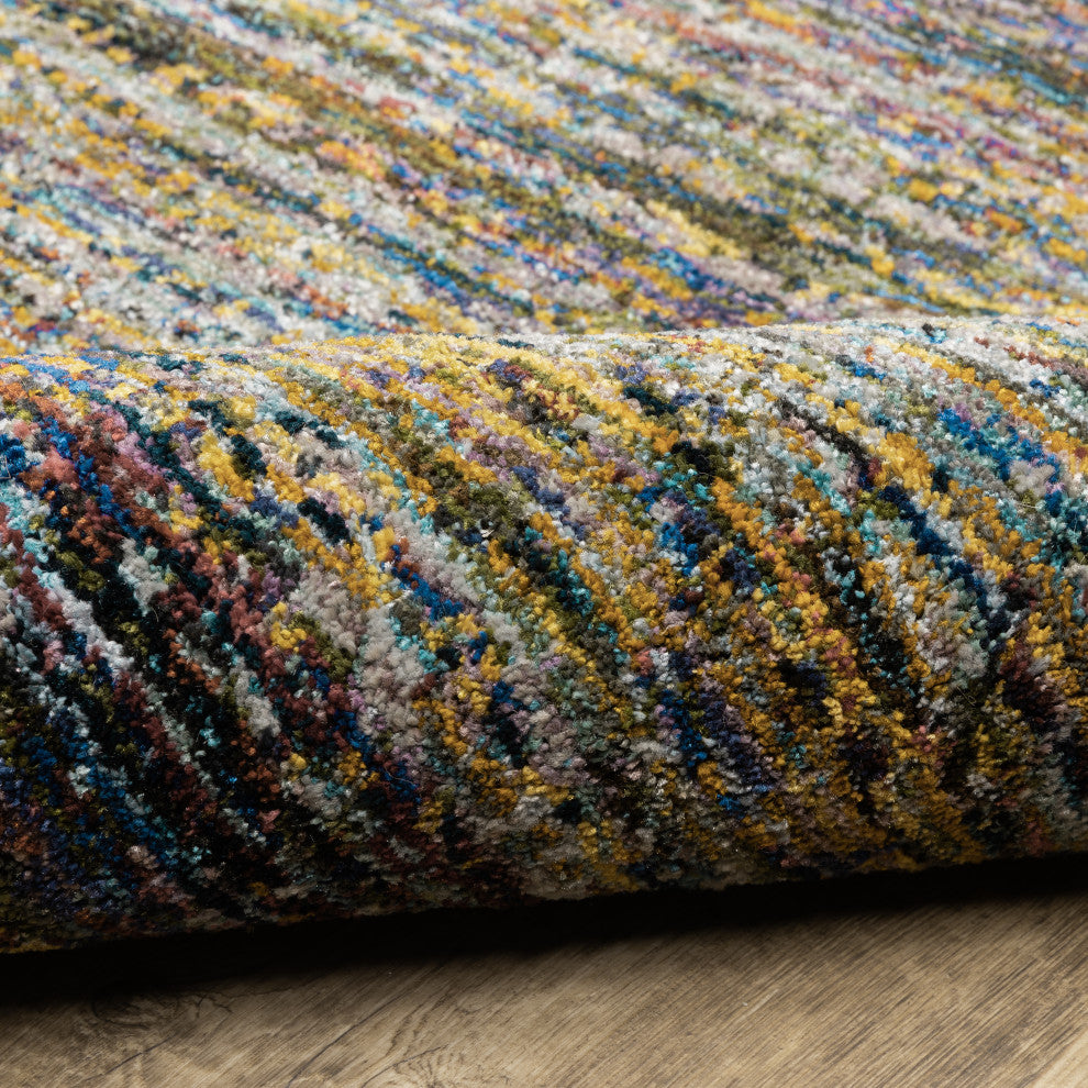 Aegina Motley Stripes Multi/Multi Area Rug, 3'3"x5'2"