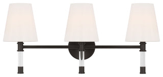 Hanover 3-Light Indoor Bath Vanity Wall Sconce, Aged Iron