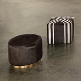 Thackery Hide On Roud Pouf, Small, Brown