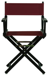 018" Director's Chair Black Frame-Burgundy Canvas