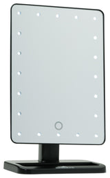 Touch XL Dimmable LED Makeup Mirror with Detachable 5X Mirror, Black