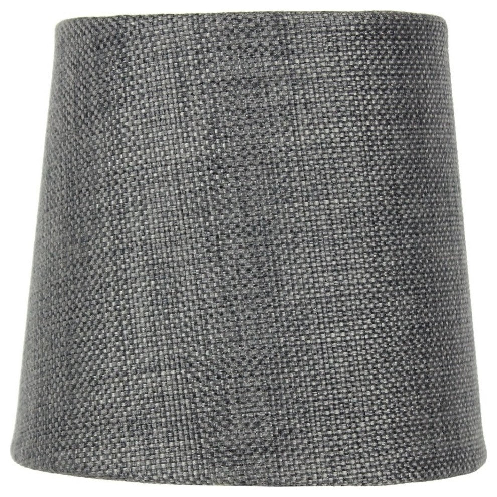 5"x6"x5" Parchment GoldLined Drum Lampshade, Granite Gray
