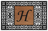 Calloway Mills Duchess Monogram Doormat 30"x48", Letter H