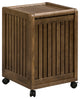 Abingdon Mobile Hamper With Lid, Antique Chestnut