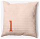 18" x 18" Modern Monogram Indoor/Outdoor Polyester Throw Pillow, Sienna