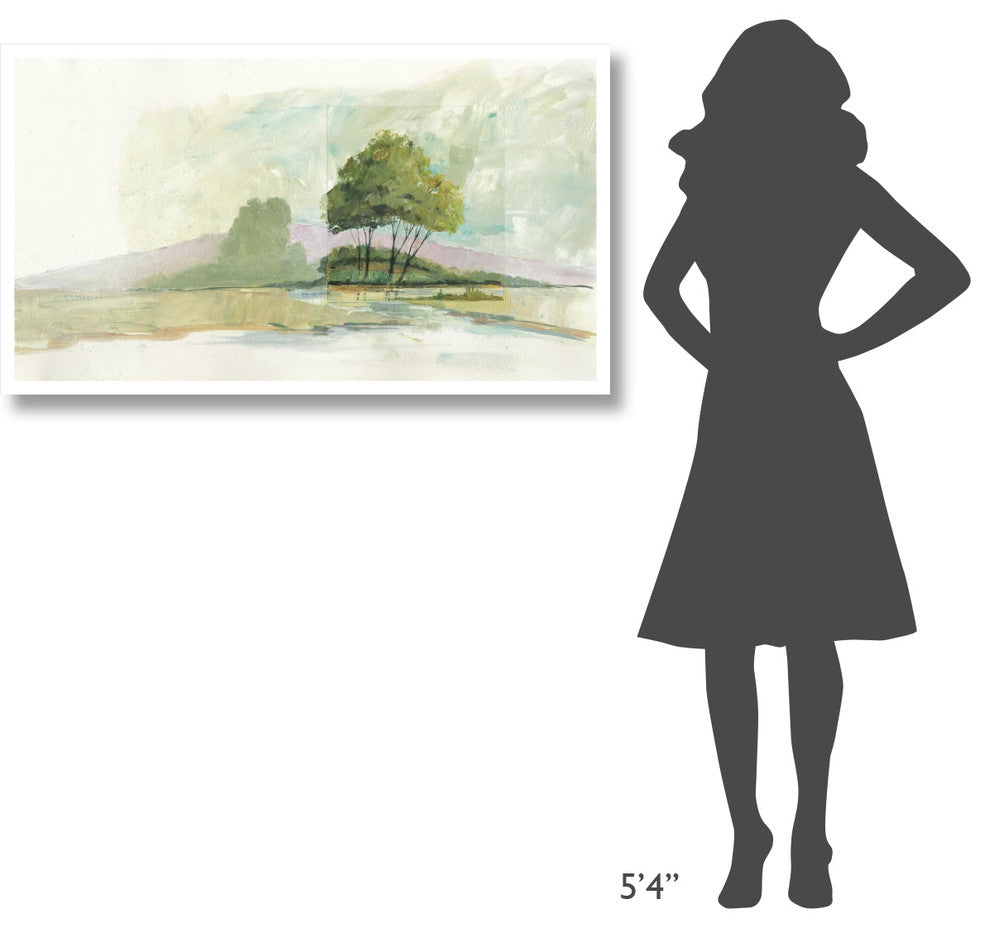 "Lake Front II Dark" Digital Paper Print by Avery Tillmon, 46"x27"