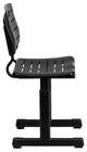 Adjustable Height Black Student Chair With Black Pedestal Frame