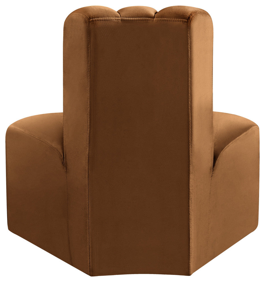 Arc Upholstered Modular Component, Saddle, 1-Piece: Reverse Corner, Velvet