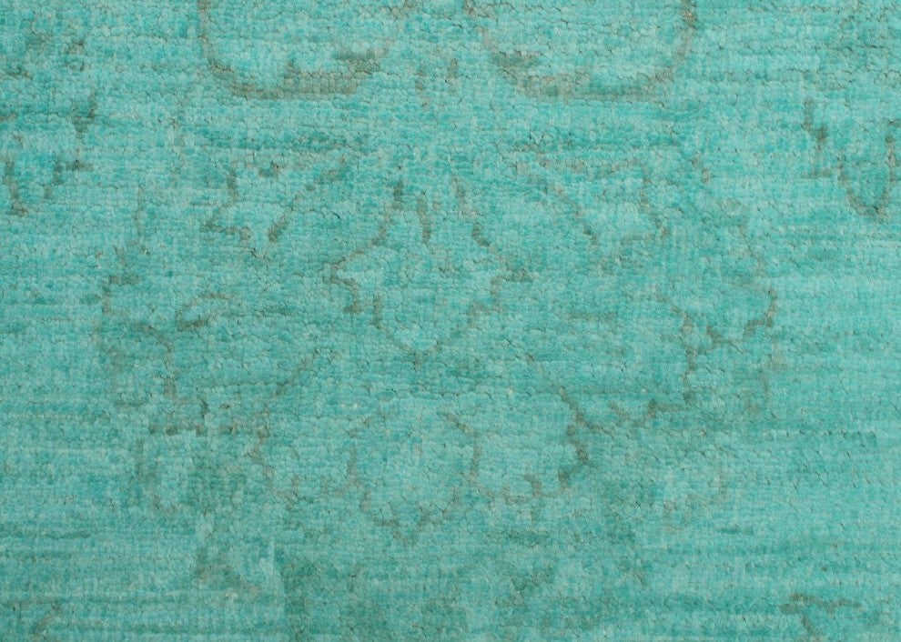 Overdyed Aida Teal Green Rug, 8''8x11''7