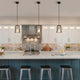 Modern Pendant Lighting, Adjustable Hanging, Glass Shade
