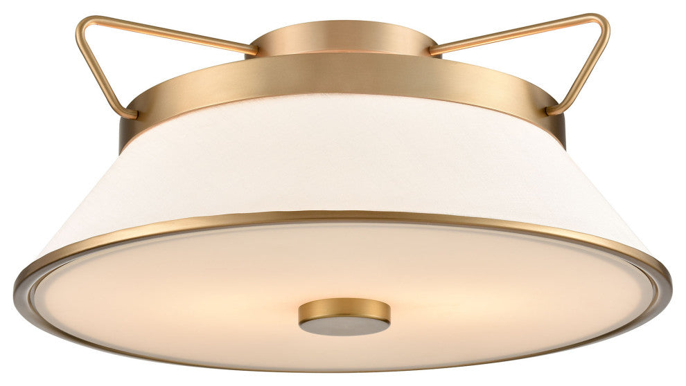 Layla - Semi-Flush Mount - Brushed Brass