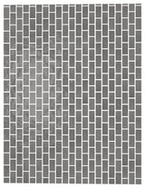 CastelloUSA Anacleto Ceramic Pressed 1"x2" Mosaic Tile, Dark Gray