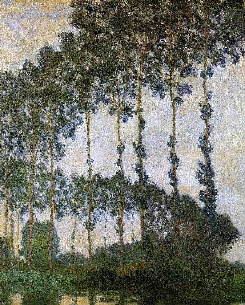 Claude Oscar Monet Poplars near Giverny-, 20"x25" Wall Decal