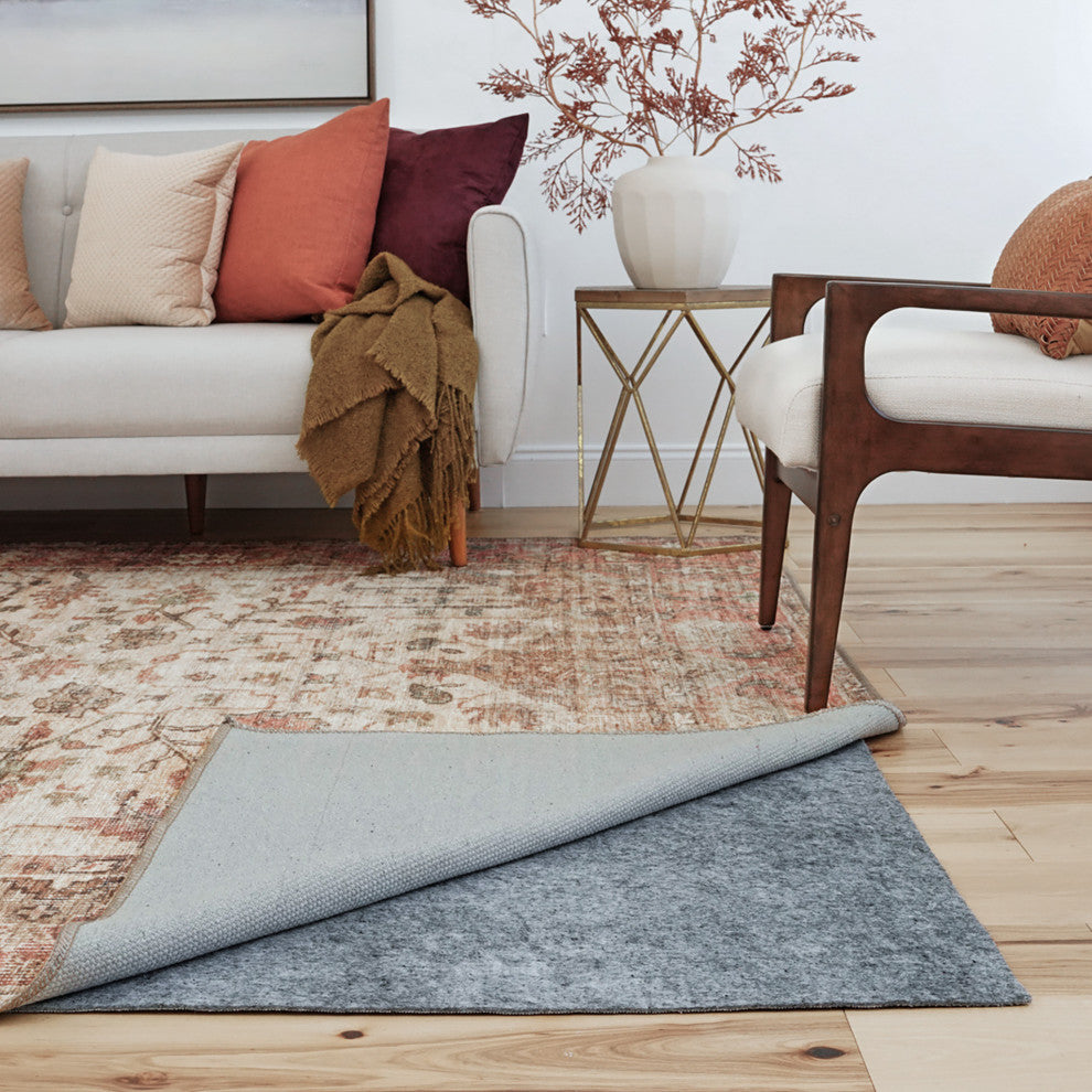 Gatto Felt Solid Area Rug Pad, Gray, 2' X 6'11''