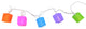 10 Multi-Color Rectangle Chinese Lantern Patio/Garden Novelty Christmas Lights