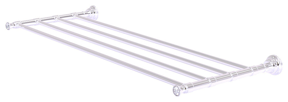 Carolina Crystal 30" Towel Shelf, Polished Chrome