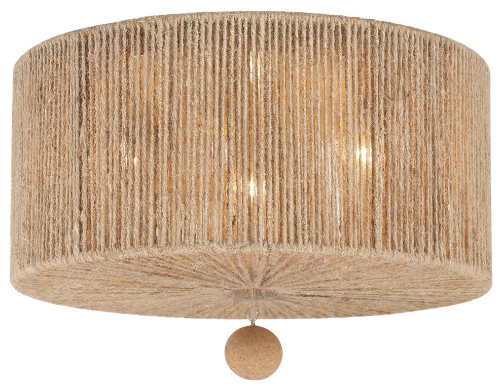 Jessa 3 Light Burnished Silver Ceiling Mount