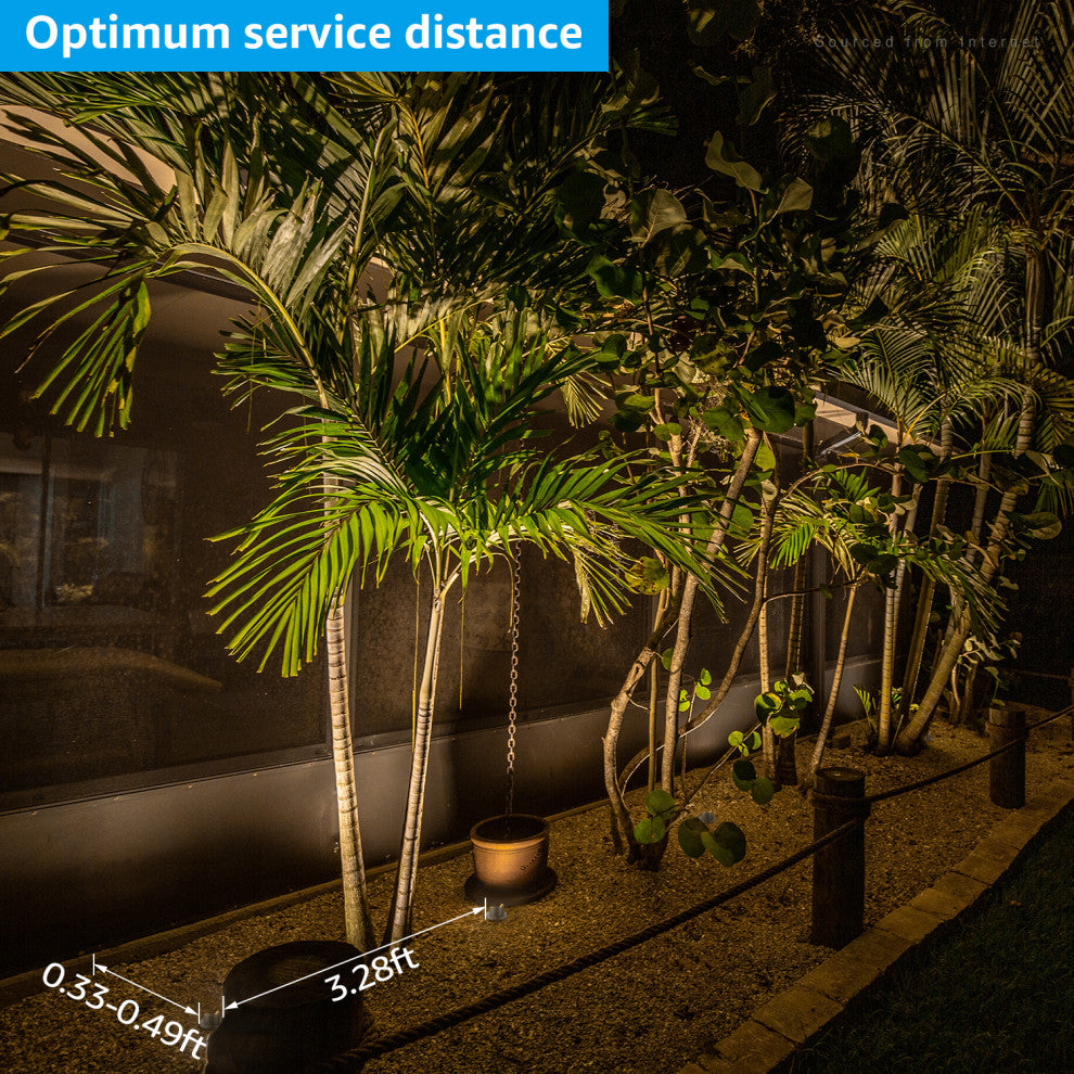 LEONLITE 6-Pack 12V Well Lights Low Voltage, 6W LED In-Ground Landscape Lighting